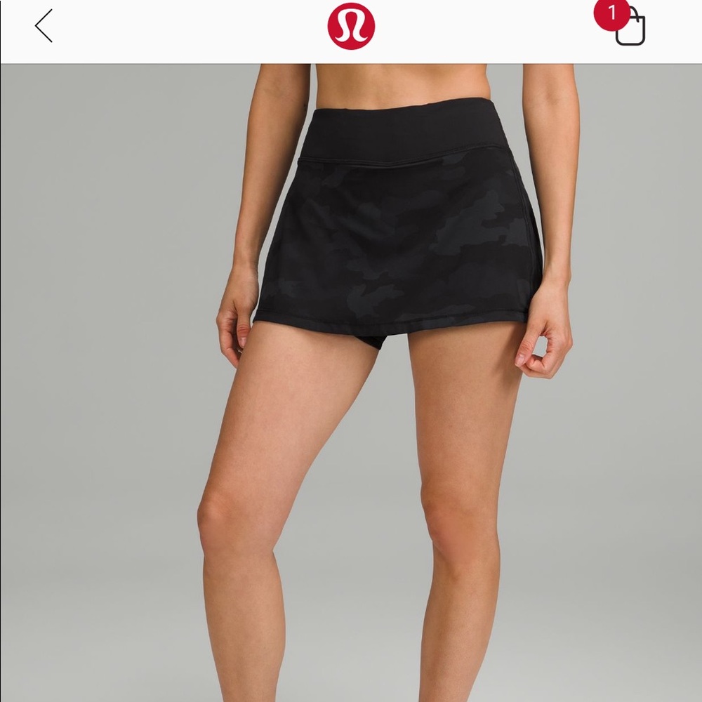Lululemon pace rival skirt - black camo